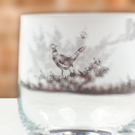 Dartington Aspect Glass Tumbler - Pheasant 