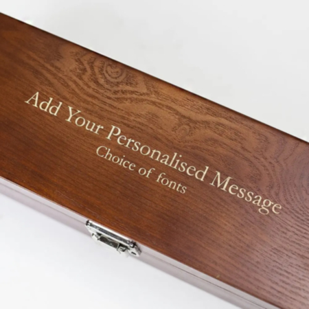 Farrar &amp; Tanner Personalised Premium Two Bottle Wood Wine Gift Box