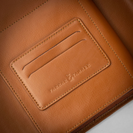 Farrar &amp; Tanner Zipped Premium Nappa Leather A4 Business Folio
